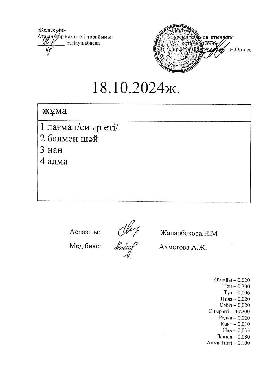 18.10.2024 ас мәзірі
